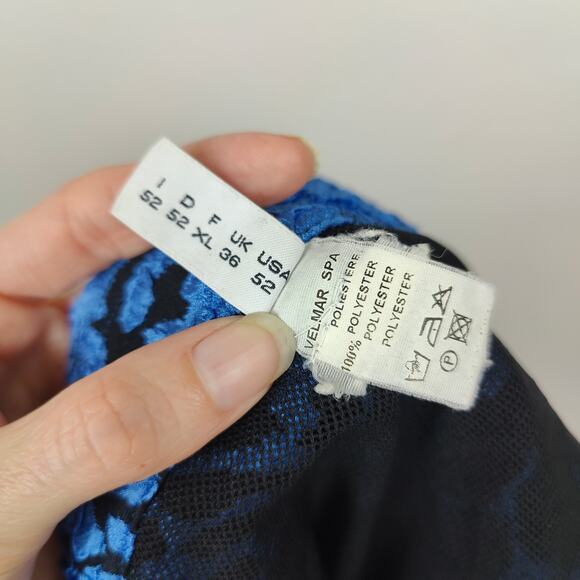 Moschino Swim Shorts‎ Mens 42 Blue Metallic Leopard Print Trunks Beach Glam - Picture 8 of 10